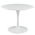 Lippa 40" Round Wood Top Dining Table White EEI-1117-WHI