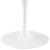 Lippa 54" Round Wood Top Dining Table White EEI-1119-WHI