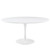 Lippa 60" Round Wood Top Dining Table White EEI-1120-WHI