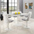 Lippa 60" Oval Wood Top Dining Table White EEI-1121-WHI