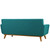 Engage Upholstered Fabric Loveseat Teal EEI-1179-TEA