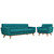 Engage Armchair and Sofa Set of 2 Teal EEI-1344-TEA