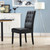 Confer Dining Vinyl Side Chair Black EEI-1382-BLK