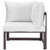 Fortuna Corner Outdoor Patio Armchair Brown White EEI-1518-BRN-WHI