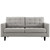 Empress Upholstered Fabric Loveseat Light Gray EEI-1547-LGR