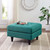 Empress Upholstered Fabric Ottoman Teal EEI-1667-TEA