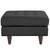 Empress Bonded Leather Ottoman Black EEI-1668-BLK