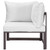 Fortuna 5 Piece Outdoor Patio Sectional Sofa Set Brown White EEI-1724-BRN-WHI-SET