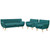 Remark 3 Piece Living Room Set Teal EEI-3322-TEA-SET