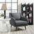 Verve Upholstered Fabric Armchair Gray EEI-2128-GRY