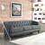 Coast Upholstered Fabric Sofa Gray EEI-2131-GRY