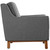 Beguile 2 Piece Upholstered Fabric Living Room Set Gray EEI-2185-DOR-SET