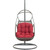 Arbor Outdoor Patio Wood Swing Chair Red EEI-2279-RED-SET