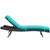 Convene Chaise Outdoor Patio Set of 4 Espresso Turquoise EEI-2429-EXP-TRQ-SET