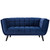 Bestow Performance Velvet Loveseat Navy EEI-2535-NAV