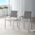 Shore Dining Chair Outdoor Patio Aluminum Set of 2 Silver Gray EEI-2586-SLV-GRY-SET