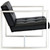 Hover Upholstered Vinyl Lounge Chair Black EEI-263-BLK