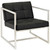 Hover Upholstered Vinyl Lounge Chair Black EEI-263-BLK