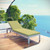 Shore Outdoor Patio Aluminum Chaise with Cushions Silver Peridot EEI-2660-SLV-PER