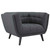 Bestow Upholstered Fabric Armchair Gray EEI-2732-GRY