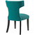 Curve Dining Side Chair Fabric Set of 2 Teal EEI-2741-TEA-SET