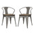 Promenade Bamboo Dining Chair Set of 2 Gunmetal EEI-2755-GME-SET