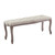 Regal Vintage French Upholstered Fabric Bench Beige EEI-2794-BEI