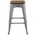 Promenade Counter Stool Gunmetal EEI-2820-GME