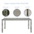 Aura 68" Outdoor Patio Wicker Rattan Dining Table Gray EEI-2921-GRY