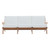 Saratoga Outdoor Patio Premium Grade A Teak Wood Sofa Natural White EEI-2934-NAT-WHI