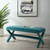 Rivet Performance Velvet Bench Sea Blue EEI-3067-SEA