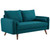 Revive Upholstered Fabric Loveseat Teal EEI-3091-TEA