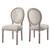 Arise Vintage French Upholstered Fabric Dining Side Chair Set of 2 Beige EEI-3105-BEI-SET