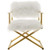 Action Pure White Cashmere Accent Director's Chair Gold White EEI-3269-GLD-WHI