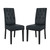 Confer Dining Side Chair Vinyl Set of 2 Black EEI-3323-BLK