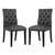 Duchess Dining Chair Vinyl Set of 2 Black EEI-3472-BLK