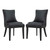 Marquis Dining Chair Faux Leather Set of 2 Black EEI-3498-BLK