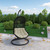 Parlay Swing Outdoor Patio Fabric Lounge Chair Espresso Beige EEI-806-SET