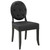 Button Dining Vinyl Side Chair Black EEI-815-BLK