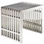 Gridiron Benches Set of 2 Silver EEI-868