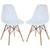 Pyramid Dining Side Chairs Set of 2 White EEI-928-WHI