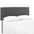 Camille King Upholstered Fabric Headboard Gray MOD-5408-GRY