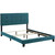 Amira Full Performance Velvet Bed Sea Blue MOD-5859-SEA