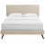 Amaris Queen Fabric Platform Bed with Round Splayed Legs Beige MOD-5904-BEI