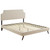 Corene Full Fabric Platform Bed with Round Splayed Legs Beige MOD-5945-BEI