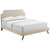 Corene Full Fabric Platform Bed with Round Splayed Legs Beige MOD-5945-BEI