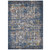 Minu Distressed Floral Lattice 5x8 Area Rug Blue Gray, Yellow and Orange R-1091C-58