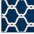 Beltara Chain Link Transitional Trellis 5x8 Area Rug Moroccan Blue and Ivory R-1129B-58