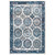 Entourage Odile Distressed Floral Moroccan Trellis 8x10 Area Rug Ivory and Blue R-1168C-810