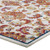 Entourage Azami Distressed Vintage Floral Lattice 5x8 Area Rug Ivory, Blue, Orange, Yellow, Red R-1171A-58